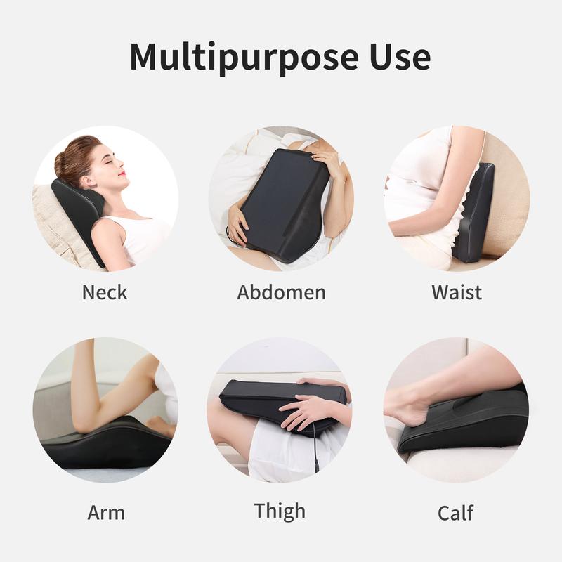 Back Massager for Back Pain Deep Tissue, Shiatsu Lower Back Neck Massager with Heat, 3D Kneading Massage Pillow for Back Neck Shoulder Legs, Christmas Gifts for Mom, Dad, Women