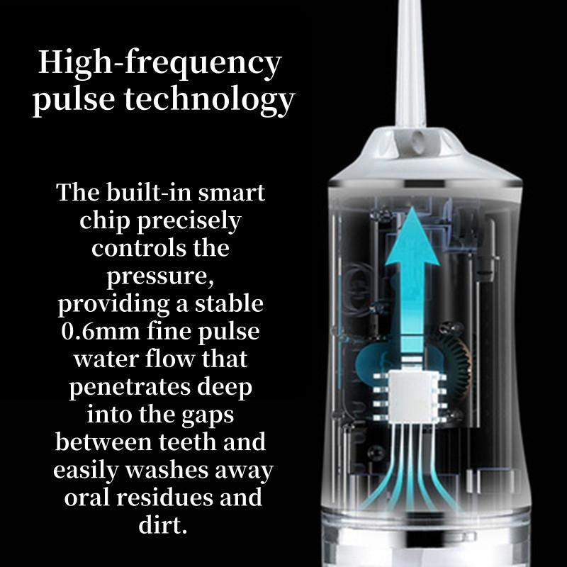 Electric Water Flosser for Teeth, 4 Multifunctional Nozzles, Rechargeable, Perfect for Home Use & Travel