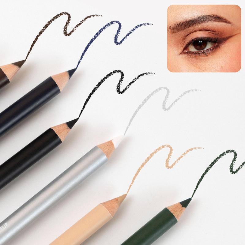 Long Lasting Eyeliner Pencil, 6 Counts Waterproof Eyeliner Pen, Eye Makeup Tool for Women & Girls, Professional Daily Makeup Accessories