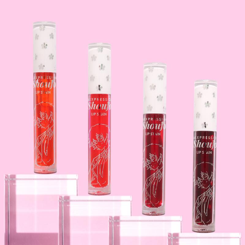 Anime Shoujo Lip Stain, Lip and Cheek ink Long-lasting, Lightweight strawberry scented lip tint