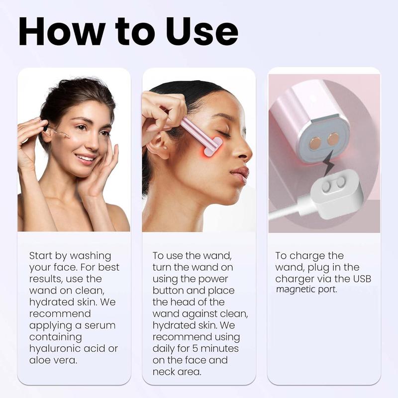 Rechargeable Eye Massager Wand, 1 Count Portable Electric Eye Massager for Firming & Lifting, Professional Eye Beauty Instrument for Women & Men