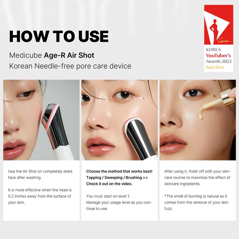 [Medicube Official] Pick 2 Devices for $113 ㅣ Air Shot Booster h Line Shot Line care Pore care at home device Kbeauty skincare korean skincare bogo