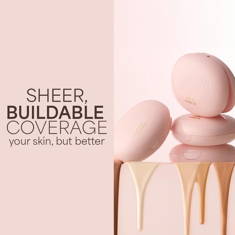 Milktouch - Milky Glow Cushion (20 shades) 15g | GLASS SKIN KOREAN CUSHION WITH NO OXIDATION