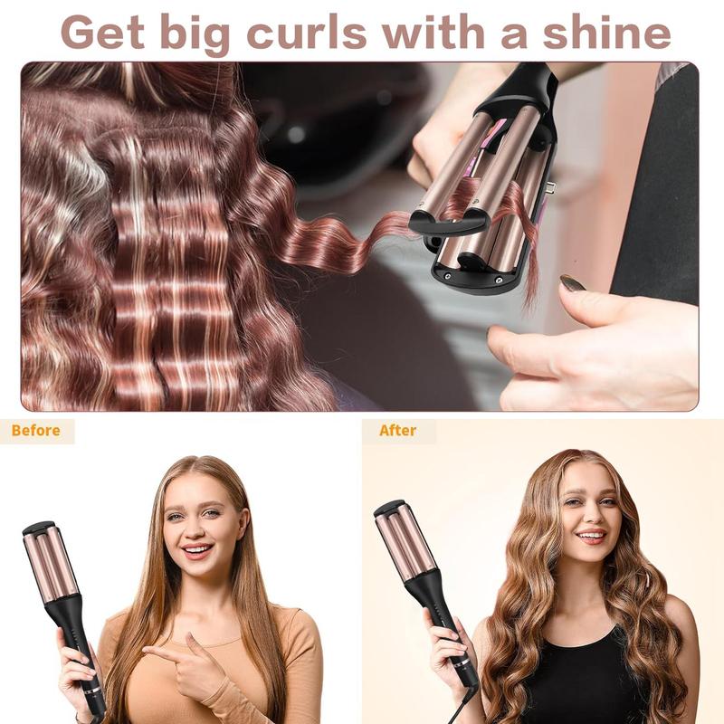 Adjustable Temperature Curling Iron, 1 Box 4 Gear Temperature Egg Roll Waver, Professional Hair Styling Tool for Home & Salon Use