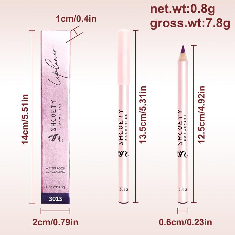 Long Lasting Lip Defining Lip Liner, 1 Count Smudge Proof Matte Lip Liner, Suitable for All Occasions Lip Makeup, Girls and Women Makeup Accessories, Smooth and Fine Tip Lip Liner