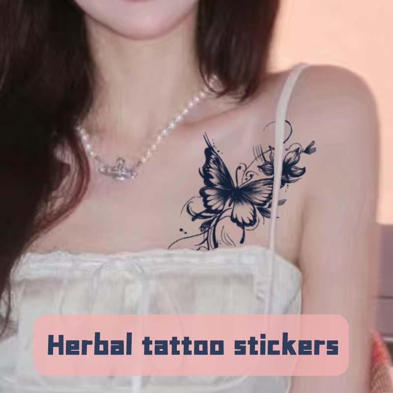 Butterfly Pattern Temporary Tattoo Sticker, 6 Counts set Realistic Fake Tattoo Sticker, Body Art Sticker for Women & Girls