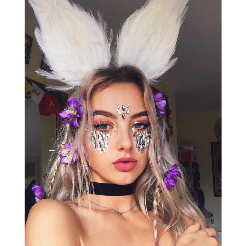 6 Sets Women Mermaid Face Gems Glitter,Rhinestone Rave Festival Face Jewels,Crystals Face Stickers, Eyes Face Body Temporary Tattoos