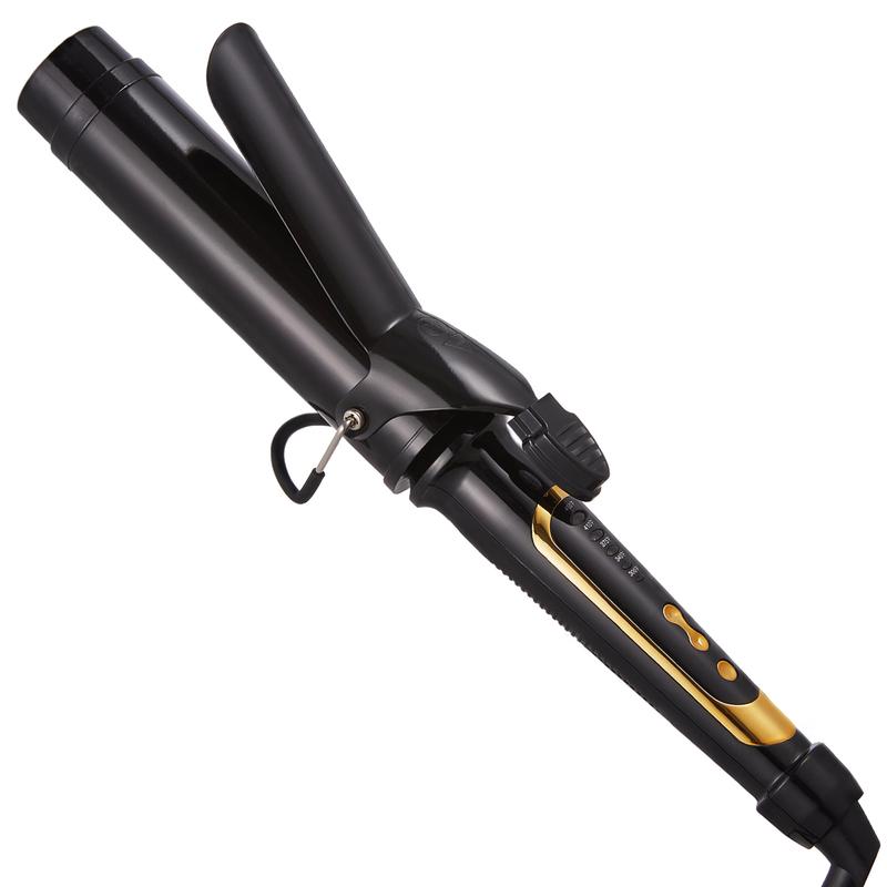 Lanvier 1 1 2 Inch Curling Iron. 1.5 Inch Barrel Curling for Medium and Long Hair with Soft and Relax Curls, Up to 450°F Worlwide Dual Voltage Hair Curler for Traveling, Hair Waving Style Tool – Black