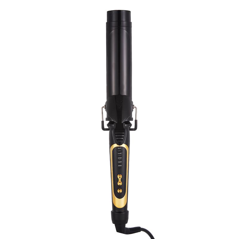 Lanvier 1 1 2 Inch Curling Iron. 1.5 Inch Barrel Curling for Medium and Long Hair with Soft and Relax Curls, Up to 450°F Worlwide Dual Voltage Hair Curler for Traveling, Hair Waving Style Tool – Black