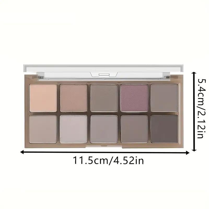 10 Color Eyeshadow Palette, Long Lasting Shimmering Eye Shadow Makeup Palette, High Pigmented Blendable Eyeshadow Powder for All Styles and Occasions