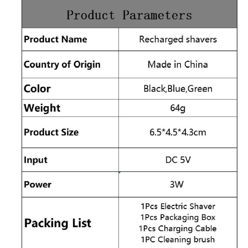 USB Rechargeable Electric Shaver for Men, Portable Mini Razor, Easy To Use Shaver for Travel and Family, Suitable for All Skin Types
