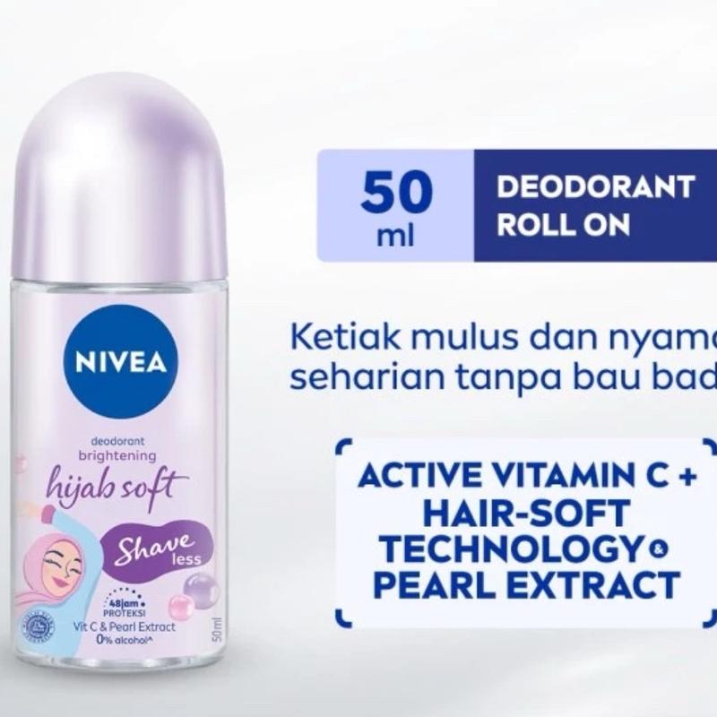 Nivea Deodorant Roll On Brightening Hijab Soft 50ml - For Women whitenning