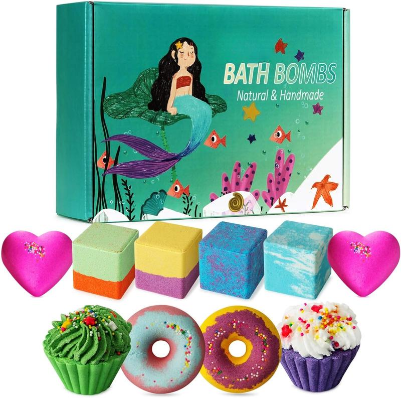 10 Bath Bombs for , Bath Bomb Gift Set, Girls Bubble Bath  Bathbombs, Shea Butter Dry  Moisturize, Fizzy  for Her Mom Women , Birthday Christmas Gifts