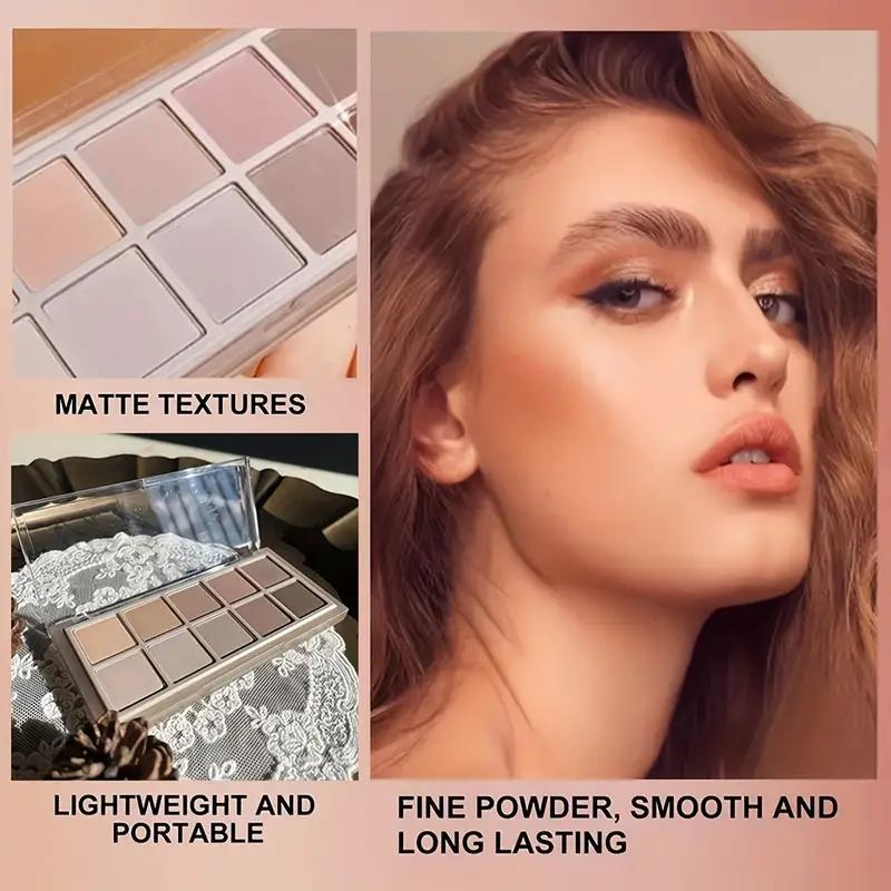 10 Color Eyeshadow Palette, Long Lasting Shimmering Eye Shadow Makeup Palette, High Pigmented Blendable Eyeshadow Powder for All Styles and Occasions