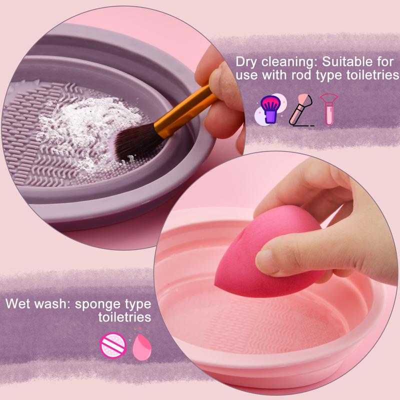 Comfort Silicone Makeup Brush Cleaning Mat, Cosmetic Brush Cleaning Pad with Suction Cup, Makeup Brush Cleaner Pad,Makeup Cosmetic Too for Women&Girls