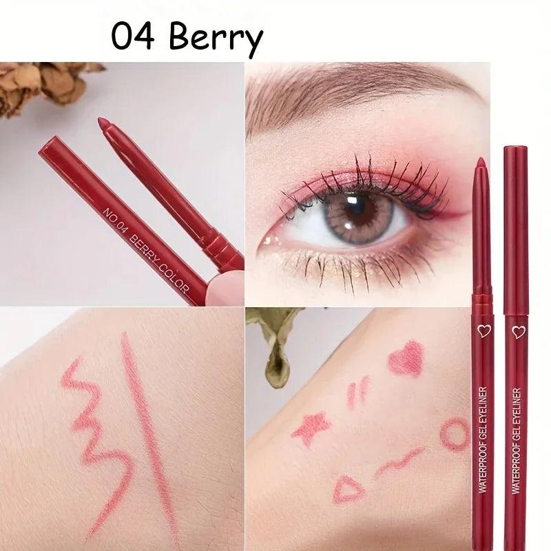 5 Colors Eyeliner Pencil Smooth Waterproof Eyeliner Gel Long-lasting Blue Black Brown Soft Easy Wearing Eyeliner Pen New