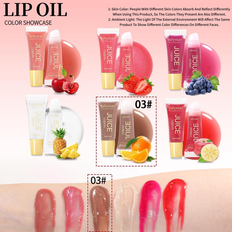 Fruit Flavored Moisturizing Lip Gloss, Long Lasting Tinted Hydrating Lip Gloss, Plumping  Glossy Lip Oil Lip Stick for All Occasions, Summer Gift, Lip Care Cosmetic, Prettygirlglaze, Fall Gift Strawberry Makeup