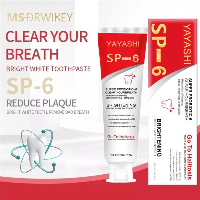 [Free Shipping] 2024 SP-6 Probiotic Toothpaste：Enhanced Formula Balances The Oral Microbiome, Removes Stains, And Provides Long-lasting Fresh Breath