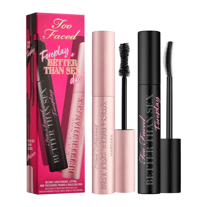 Too Faced Foreplay & Better Than Sex Duo, Black Mascara & Lash Primer Makeup Gift Set