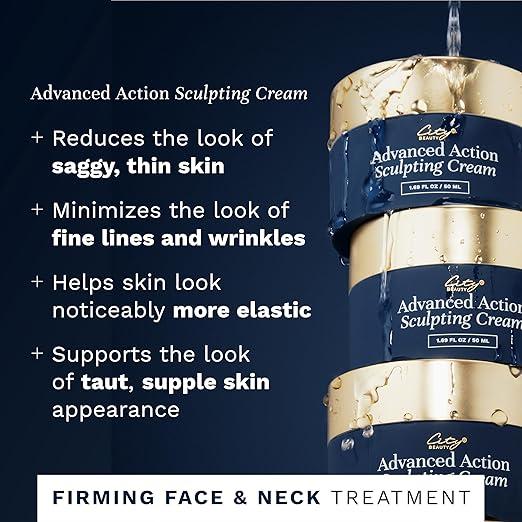 City Beauty Advanced Action Sculpting Cream - Solution for Saggy Jawline, Drooping Face, and Neck Wrinkles - Firming Cream for Loose, Sagging Skin