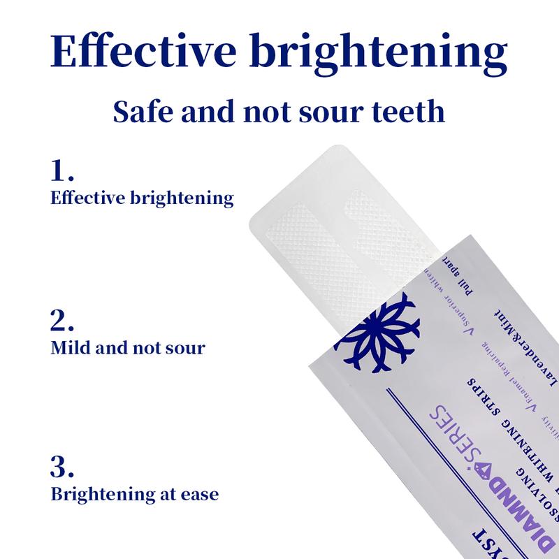 Diamond Dissolving Teeth Whitening Strips For Oral Repair 16 treatment Oral Teeth Brightening Strips in tiktok shop,Stain concealer,Instant Brightening Booster,Oral Daily Care,Overnight use,Gentle Enamel Safe Dental Hygiene,nano hydroxyapatite whitening