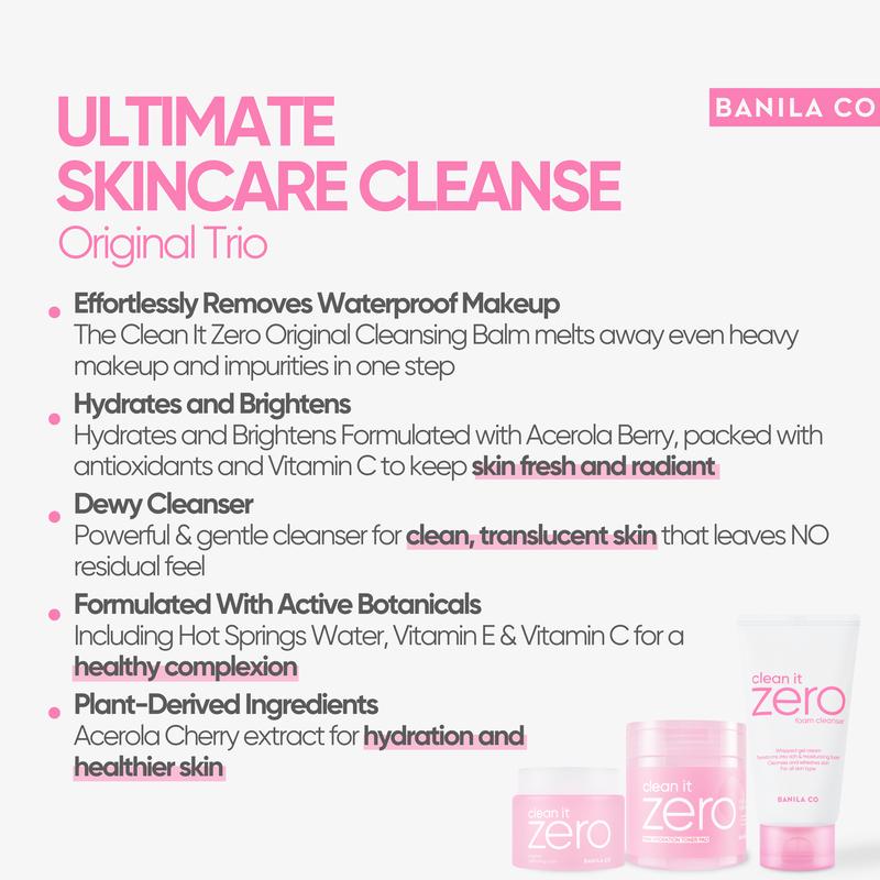 Ultimate Skincare Cleanse Trio Original Bundle | Soothing & Hydrating Skincare Cleanse Set for Refreshed, Dew, and Radiant Skin