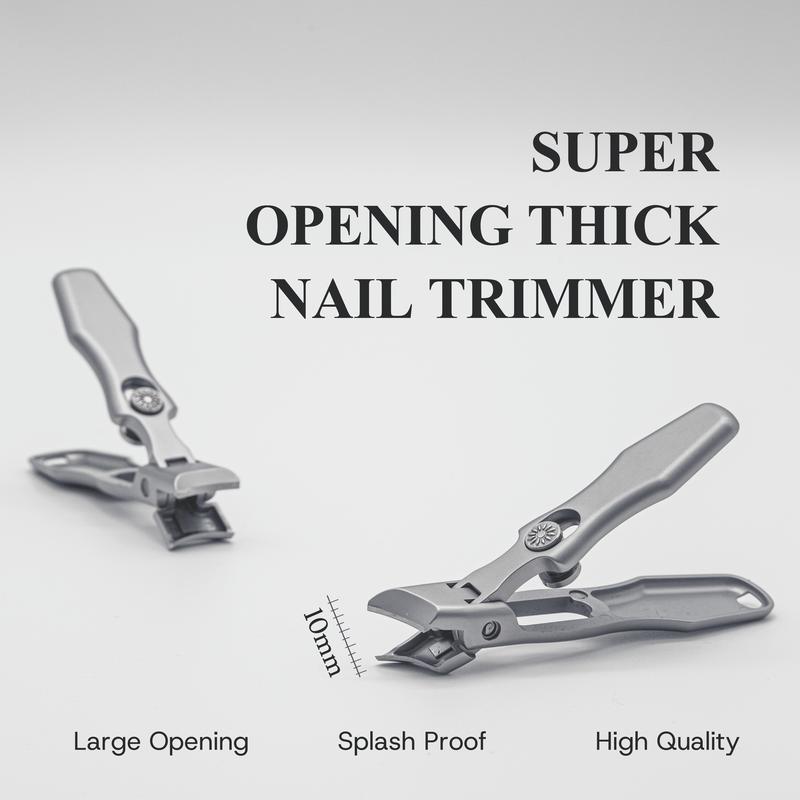 Extra wide jaw nail clippers and nail file set, extra sharp for hard nails, perfect for nail care for men and women.