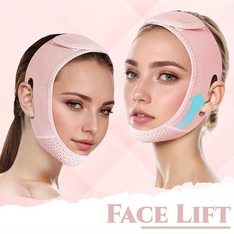 Reusable V-lift Face Band, Breathable Chin & Contour Cooling Band for Skin Tightening & Smoothing, Face Slimming & Firming Sleep Band, Christmas Gift