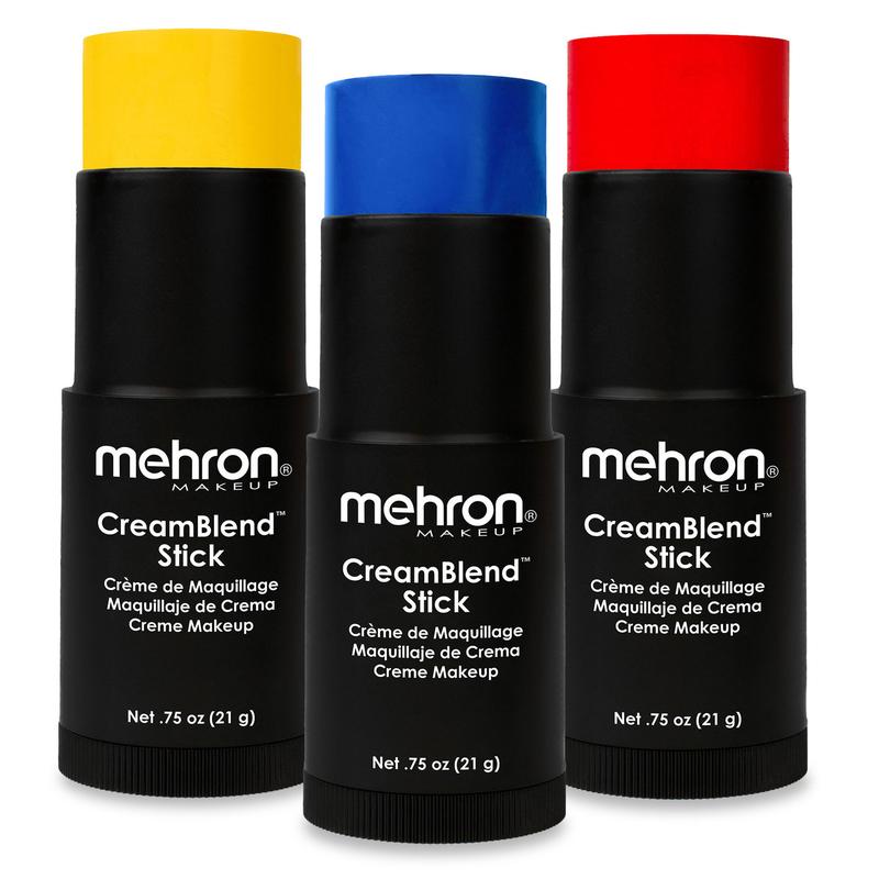 Mehron CreamBlend Stick Makeup - Bold Color Shades body paint