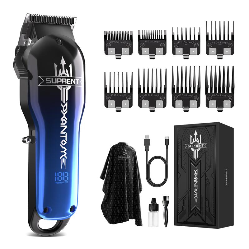 SUPRENT PRO The Phantom -13 in 1 clippers and trimmer barber kit  haircut clippers sets professional barber clippers set clippers barber full set- clippers for men beard trimmer for men DLC-Coated Blade & Brushless Motor