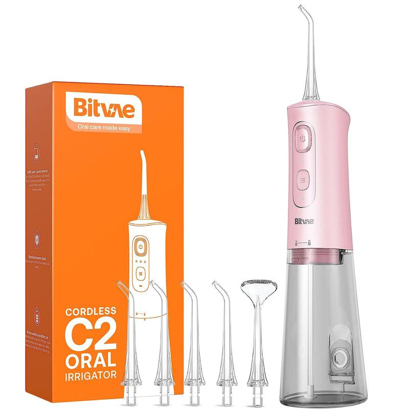 Bitvae C2 Water Dental Flosser for Teeth, Cordless Water Teeth Cleaner Picks, IPX7 Waterproof Water Flosser