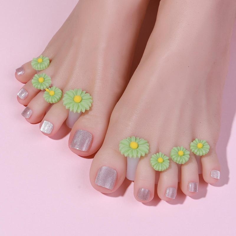 8pcs set Toe Separator, Creative Design Nail Art Separator, Nail Art Tool for Women & Girls