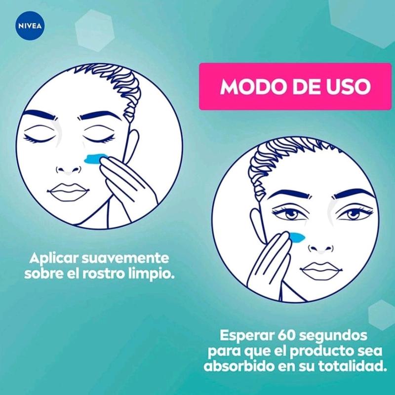 Nivea Facial  with Hyaluron Gel  --Nivea Cuidado Facial con  Acido Hialuronico- Gel Facial Refrescante (100 ML)