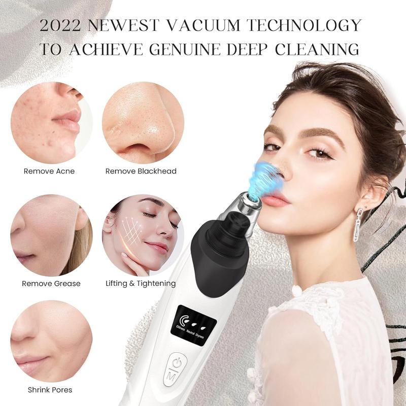 Gorgeous 2024 Newest Blackhead Remover Pore Vacuum! Facial Pore Cleaner with 5 Suction Powers and 5 Probes. USB Rechargeable Blackhead Vacuum Kit. Electric Acne Extractor Tool for Adults. Black. Upgrade Your Skin Care in 2024. On-Trend Beauty Tool.