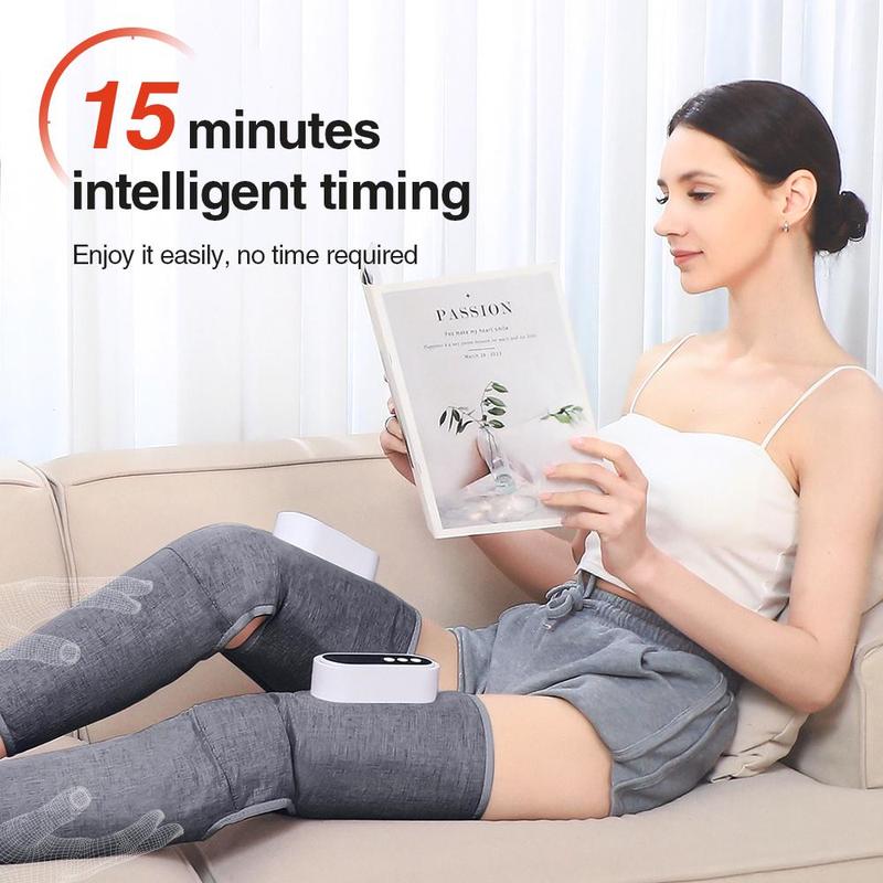 Electric Leg Massager, 1 Pair 3 Modes Intensities Air Compressor Leg Massager, 360° Wrap with Timer Function, Gift for Family and Friends