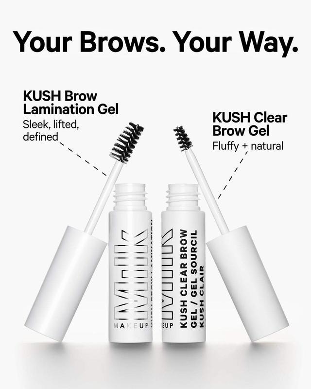 Milk Makeup KUSH Brow Lamination Gel - Lifts, Shapes & Sets Brows for Up to 8 Hours - Soft, Not Stiff - Vegan, Cruelty Free