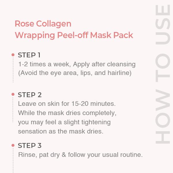 [MIGUHARA] Rose Collagen Wrapping Peel-off Mask Pack | Korean Skincare Mask Pack (60ml 2.02 fl.oz.) koec collagen Collagen Night Wrapping Mask Wrapping Mask korea  face