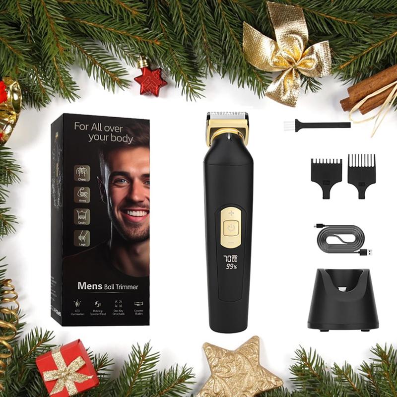 Electric Beard Trimmer for Men, 1 Box Waterproof Ball Trimmer Kit, Electric Groin Hair Trimmer, Cordless Hair Trimmer, Gifts for Men