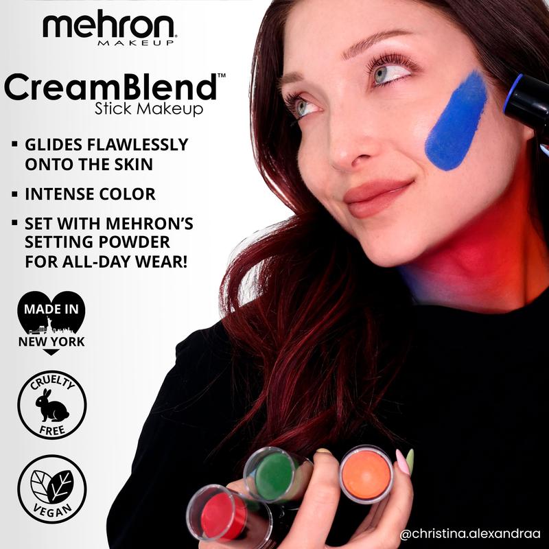 Mehron CreamBlend Stick Makeup - Bold Color Shades body paint