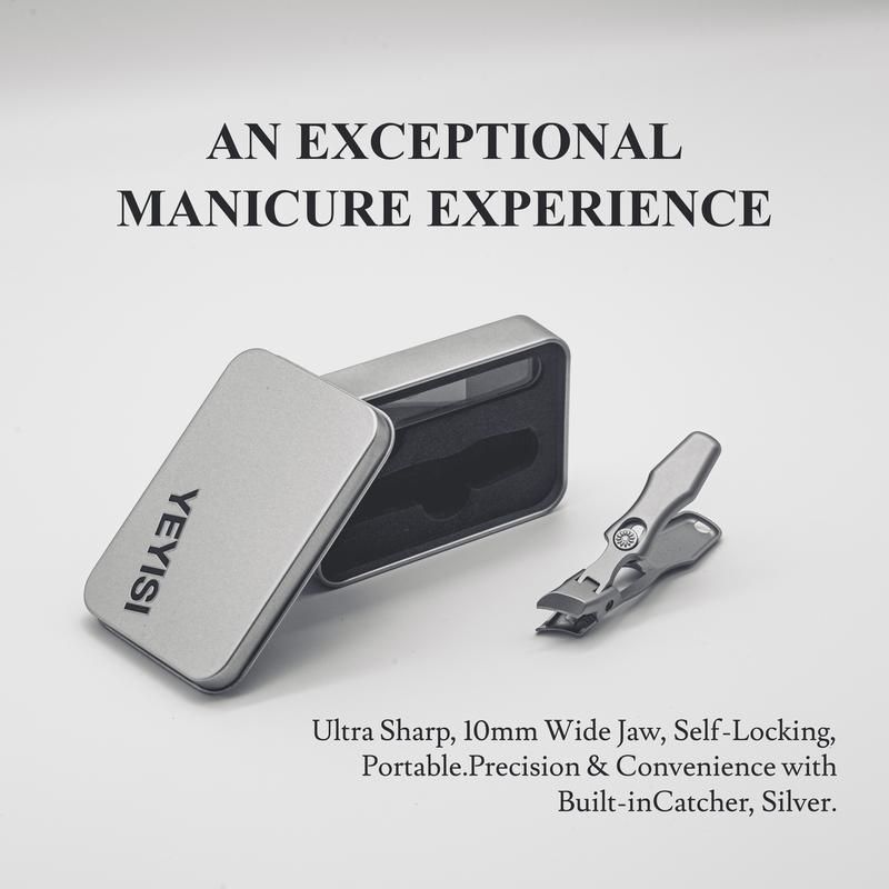 Extra wide jaw nail clippers and nail file set, extra sharp for hard nails, perfect for nail care for men and women.