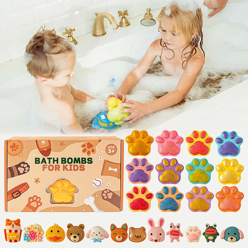 Bath Bombs for Kids with Surprise Toys Inside, 12 Pack Paw Bath Bombs Gift Set, Bubble Bath Bomb Kit with Toys, Kids Bubble Bath Fizzy for Girls Boys with Bath Inside bath  bomb coraline  bath bath  bomb bath  bomb Organic Bath Kids Bath