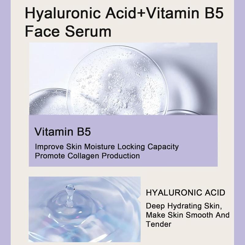 Acid 2% + B5,Face Moisturiser,  Acid Serum For Face Hydrated,  Acid Face Serum for Women Plump And Smooth Skin, Hyluronic Acid Serum For Face, Skin Care