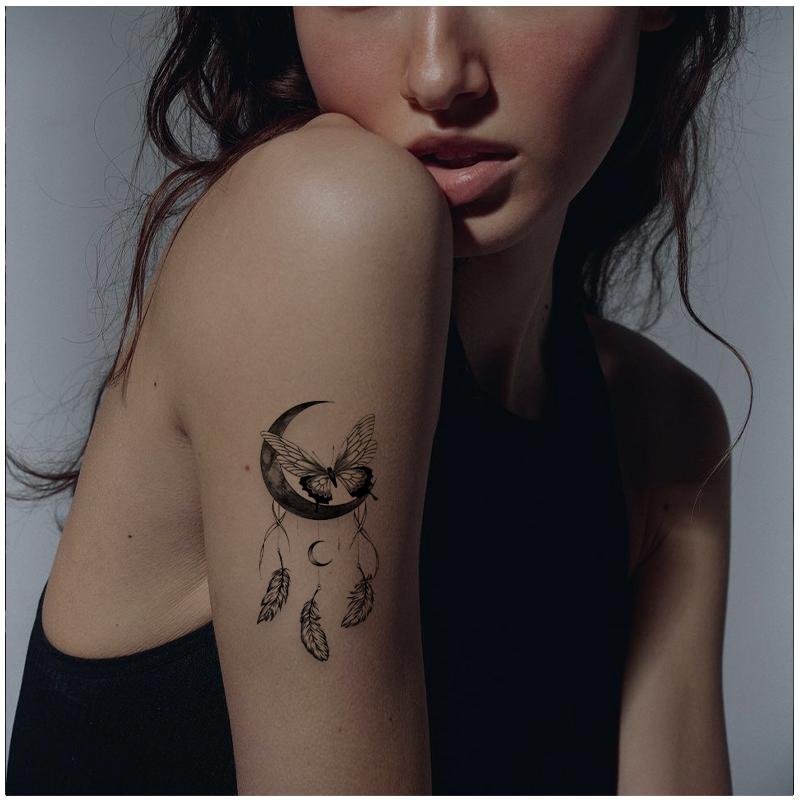 36 Sheets Realistic Black Rose Peony Flower Temporary Tattoos for Women Adults Body Art Arm, Snake Fake Floral Sketch Sleeve Tattoo Sticker