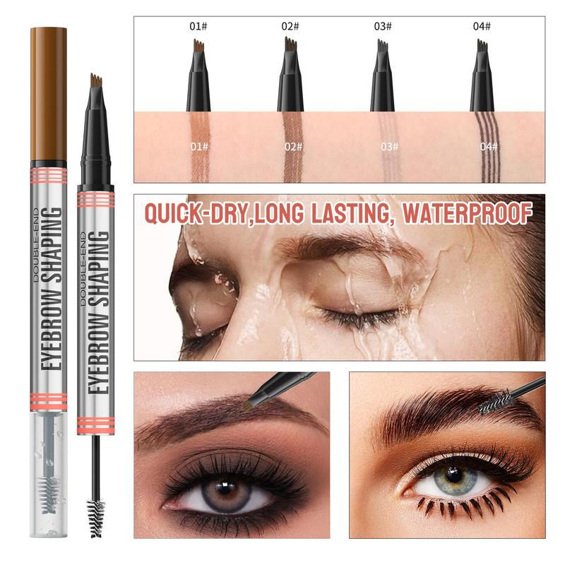 2 in 1 Eyebrow Gel & Eyebrow Pencil, 1 Count Waterproof Eyebrow Gel & Eyebrow Pencil, Long Lasting Eyebrow Makeup Tool for Women,  Eyebrow Pencil