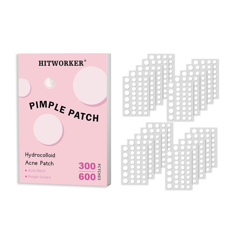 Hydrocolloid Acne Care Patches, 600pcs box Mixed Size Acne Covering Patch, Soothing Spot Cover Stickers for Face, Christmas Gift