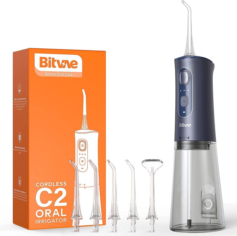 Bitvae C2 Water Dental Flosser for Teeth, Cordless Water Teeth Cleaner Picks, IPX7 Waterproof Water Flosser