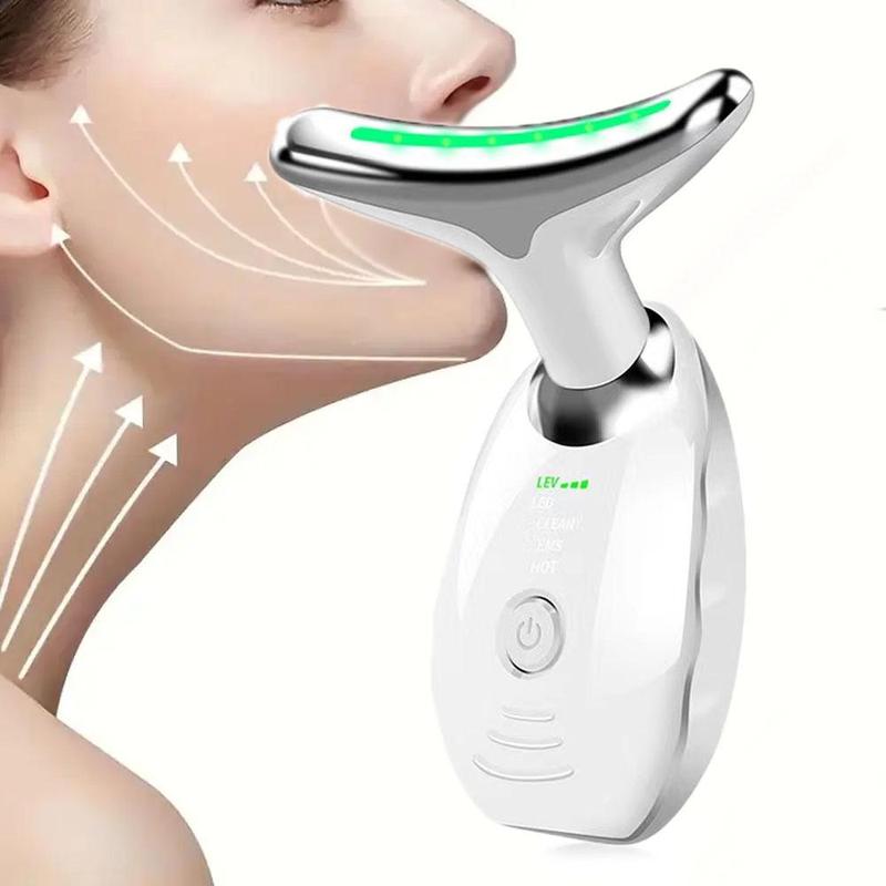 7 Colors Neck Face Lifting Massager, 1 Count Neck Skin Tightening Machine, Face Neck Massager, Multifunctional Facial Skin Care Tools, 7 Color Led Face Neck Beauty Instrument for Home for Men Women at Home Outdoors, Halloween, Christmas, Fall, Winter Gift