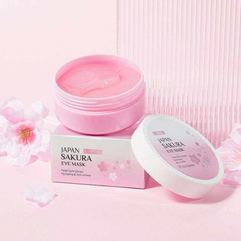 Sakura Skin Care Kit (1 Set), Facial Skin Care Kit, Including Eye Mask, Serum, Cream, Lip Mask, Sleeping Mask, Cleanser, Toner, Skin Care Kit for Women