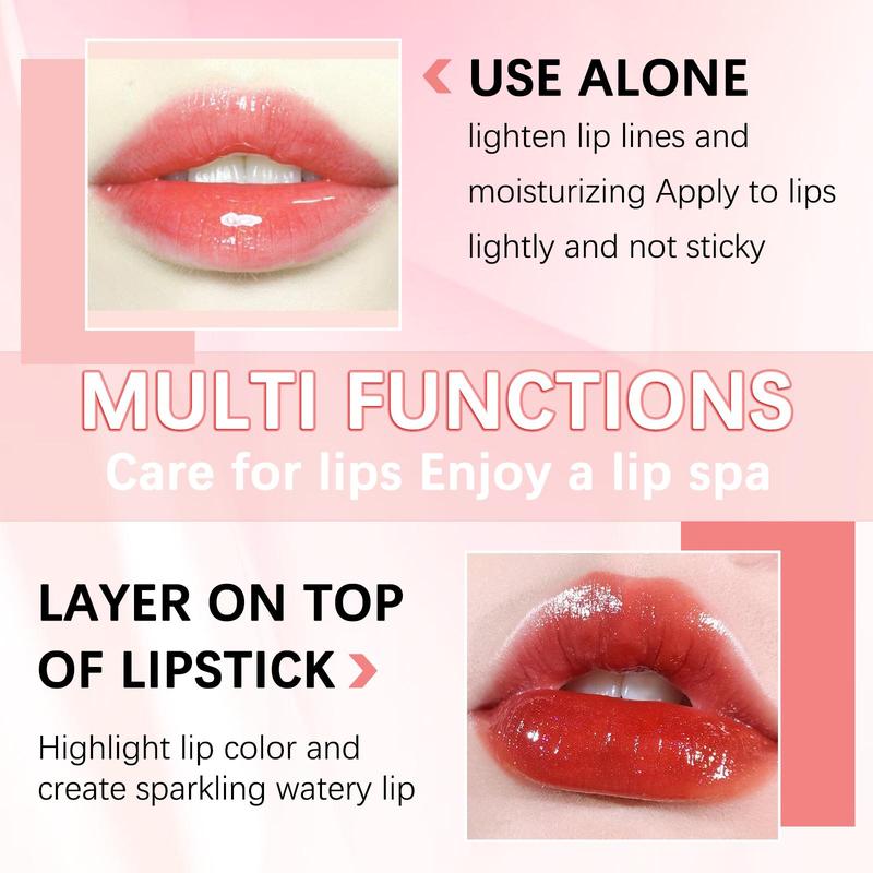 Lip Glow Oil, 5 Counts set Moisturizing Lip Oil, Nourishing Tinted Lip Oil, Plumping Lip Gloss, Glossy Lip Glaze, Plumping Lip Oil for Girls & Women