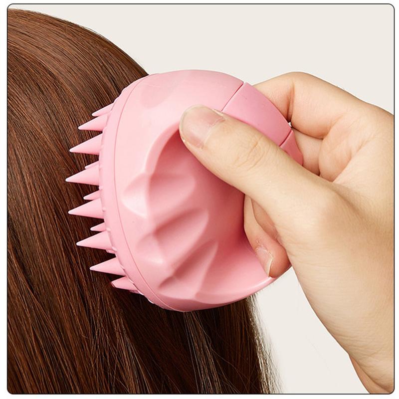 Comfort Shampoo Brush Scalp Massager with Handle, Soft Silicone Brush Hair Scrubber Body Care